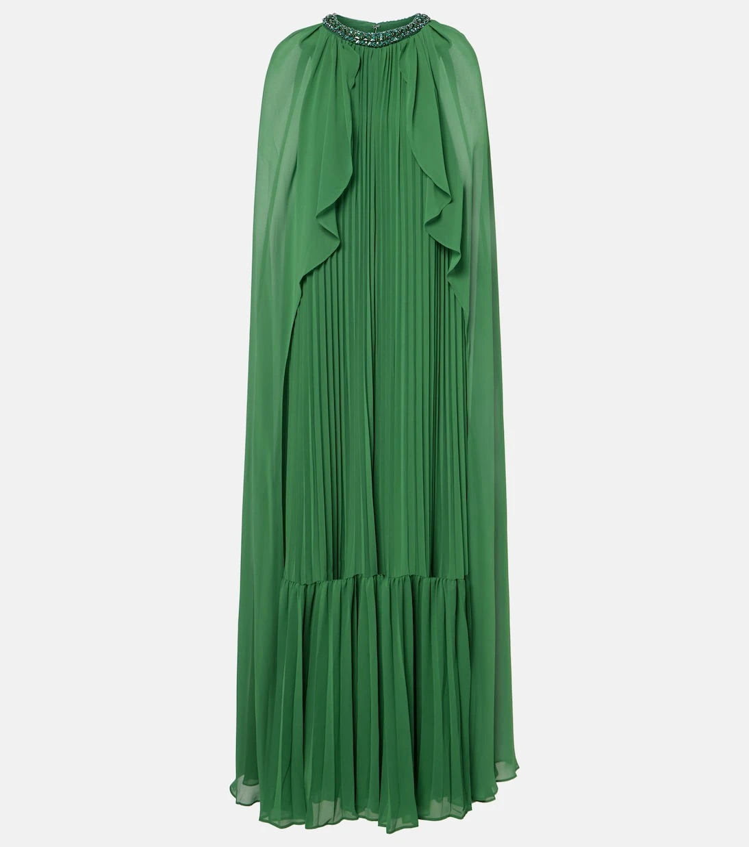 Self-Portrait - Caped chiffon gown
