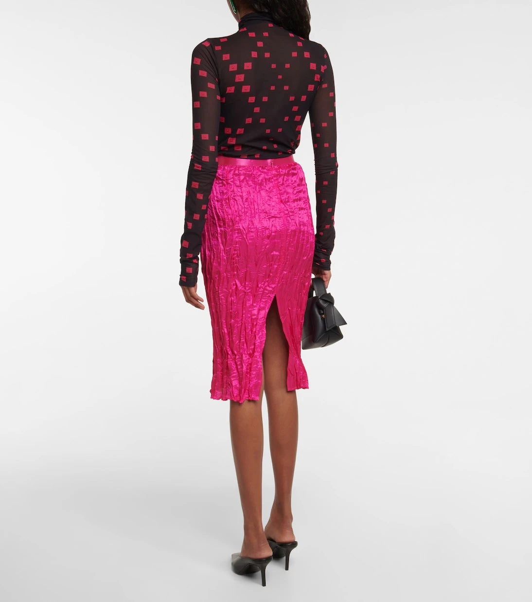 Acne Studios - تنورة ميدي ساتان