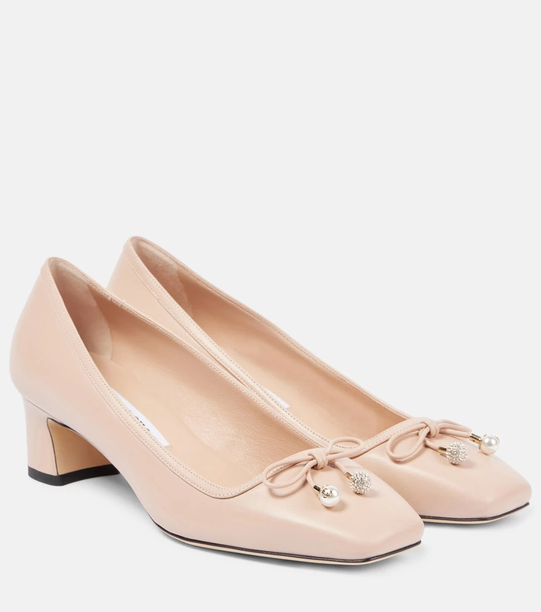 Jimmy Choo - Elme 45 bow-detail leather pumps