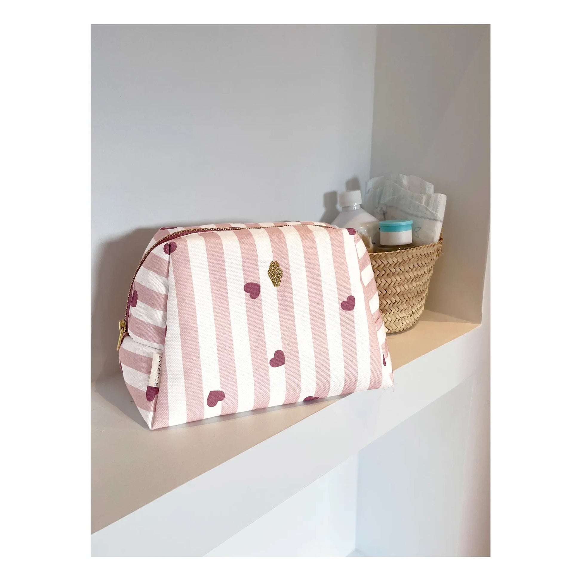 Milinane - Jade toiletry bag | Pale Pink