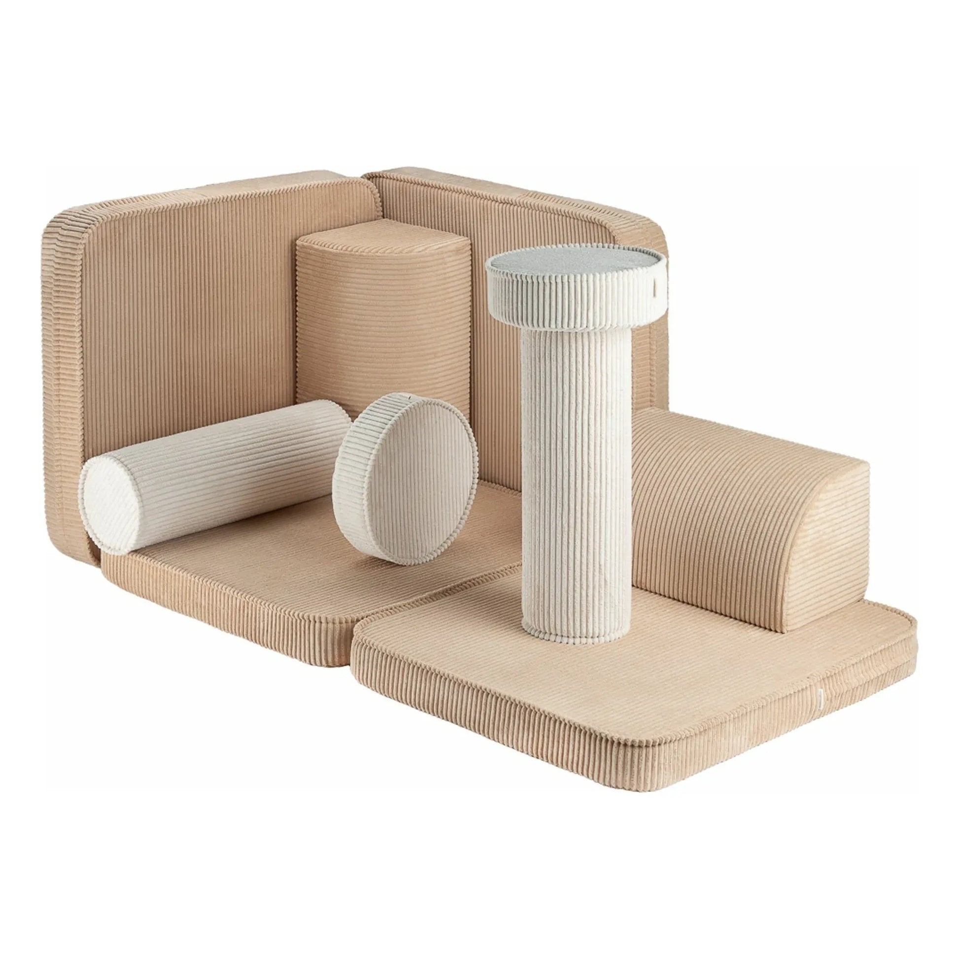 Wigiwama - Modular corduroy sofa | Light brown