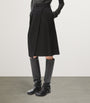 LOEWE Black Cotton-Silk Gabardine Wrap Skirt