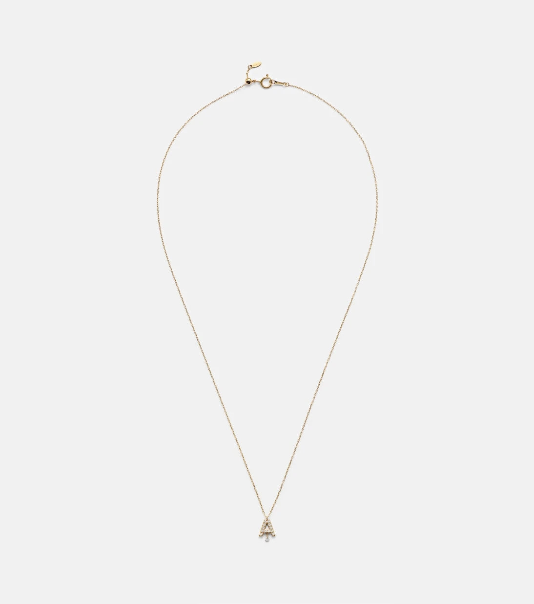 Persée - Alphabet A 18kt gold necklace with diamonds