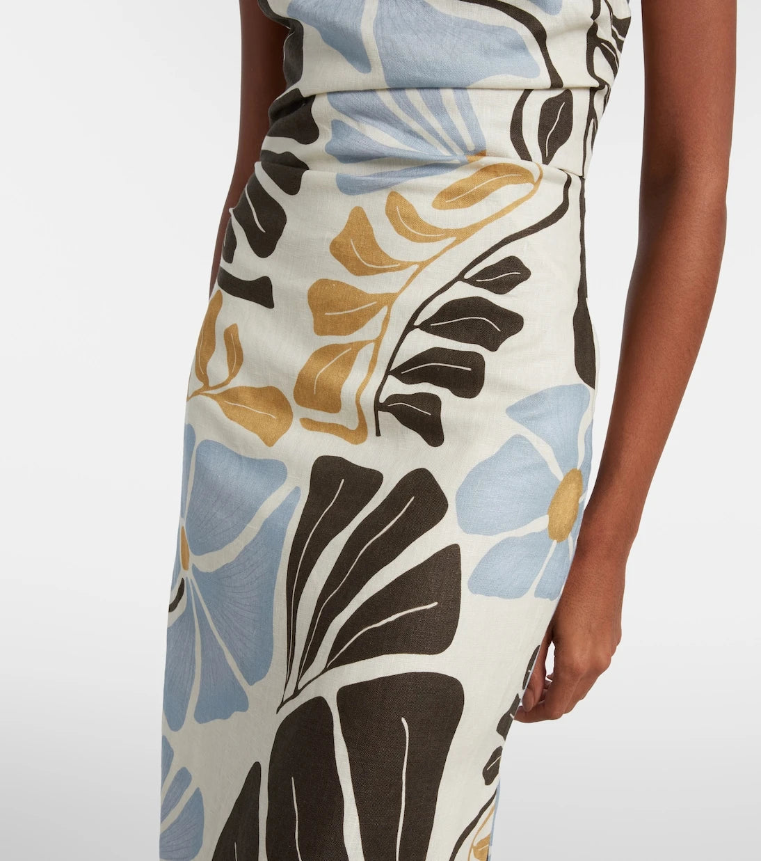 SIR - Lola floral linen midi dress