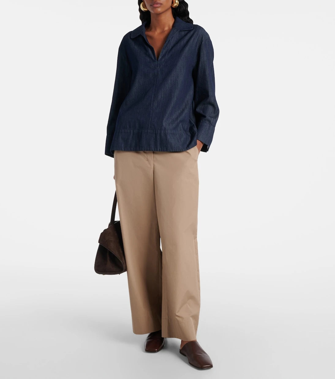 'S Max Mara - Auero cotton poplin wide-leg pants
