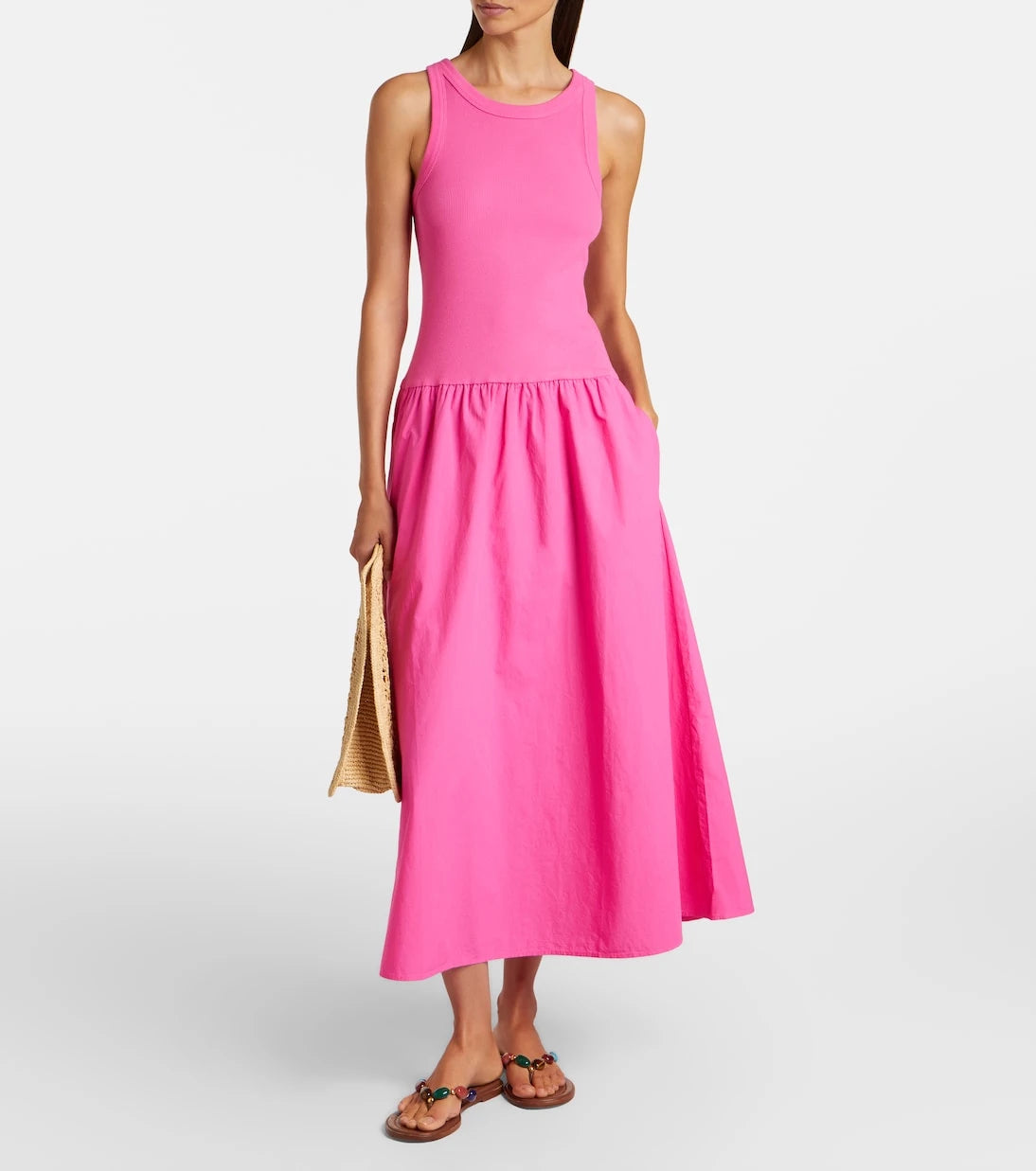 Velvet - Romilly cotton-blend midi dress