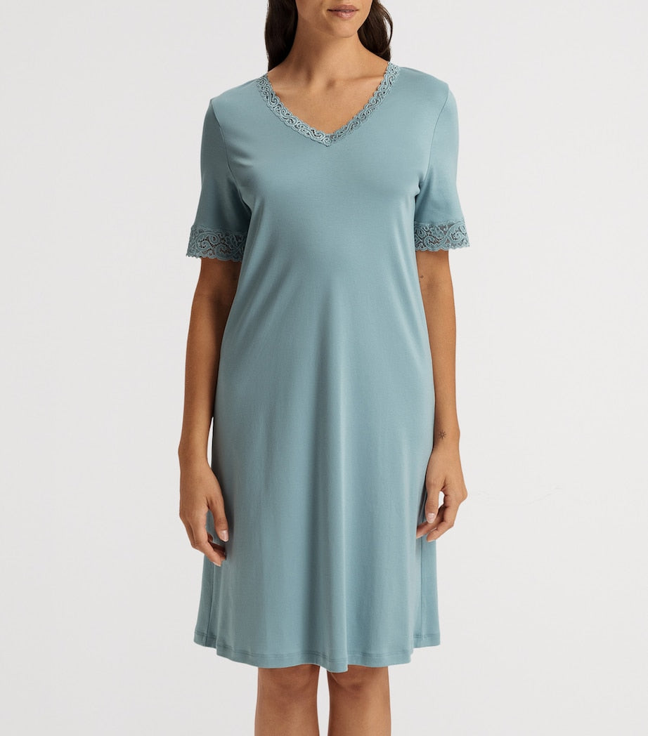 Blue Lace-Trim Moments Nightdress