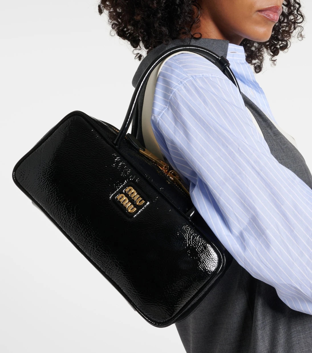 Miu Miu - Beau patent leather tote bag