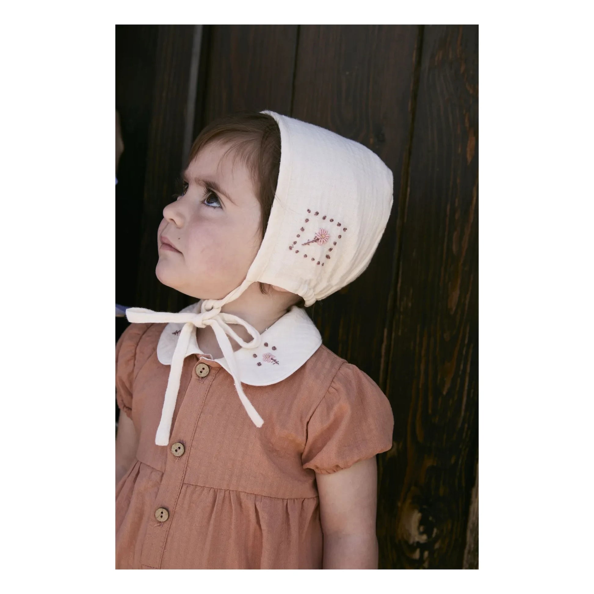 birinit - Organic cotton embroidered crush | Ivory