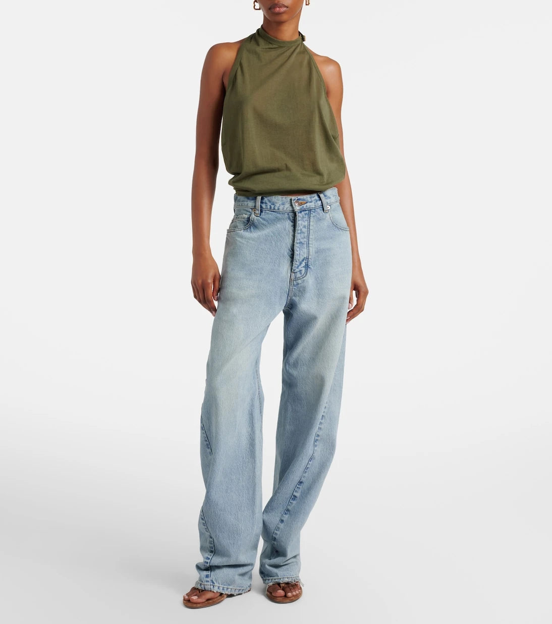 Balenciaga - Frayed tapered jeans