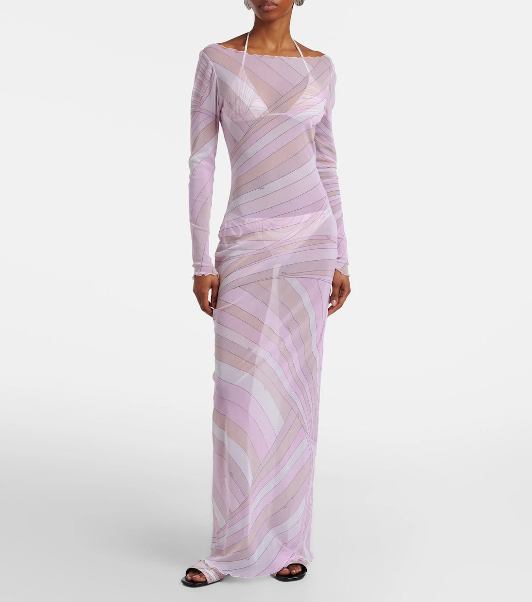 Pucci - Iride sheer tulle maxi dress