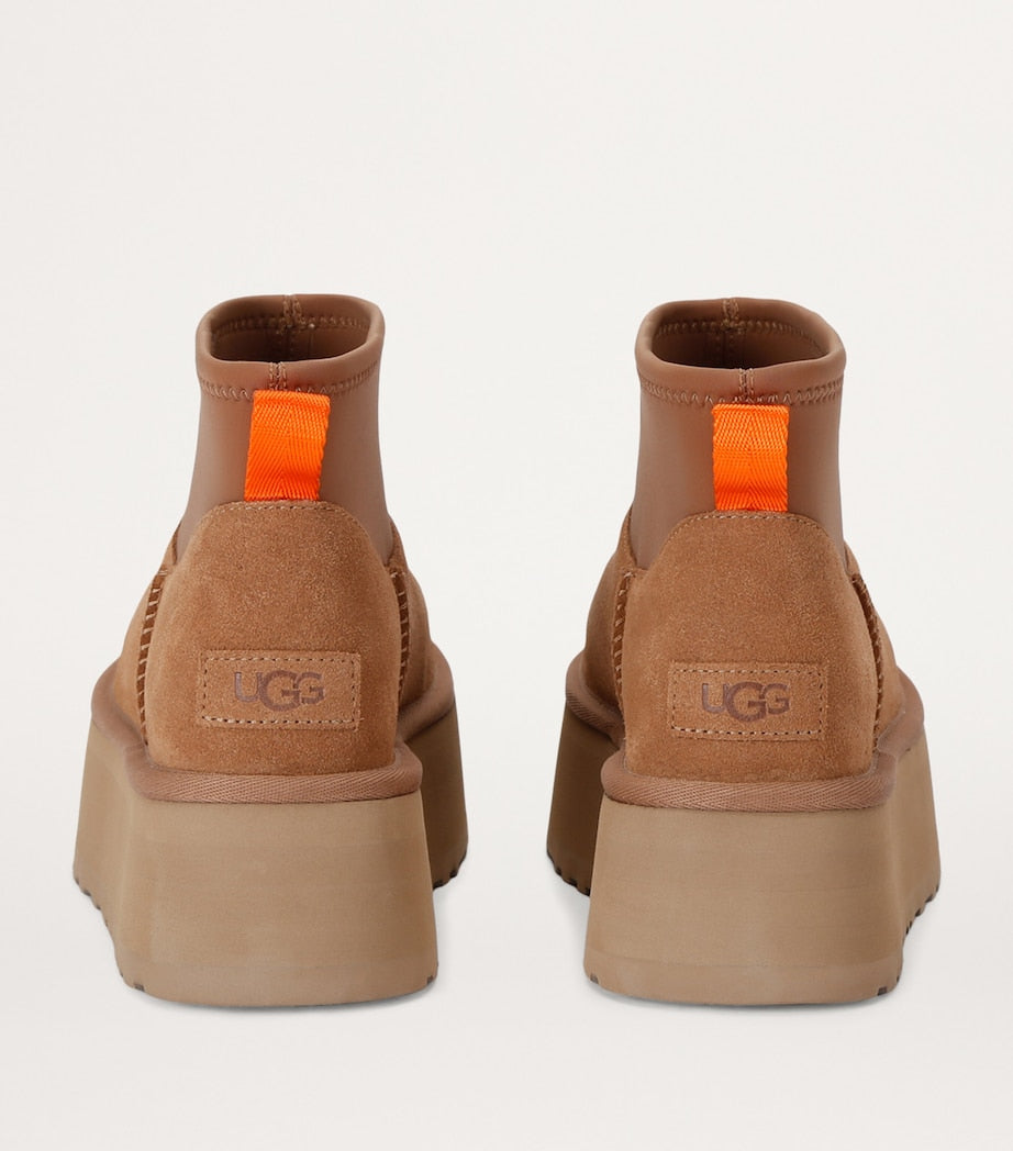 UGG Beige Classic Mini Dipper Platform Boots 50