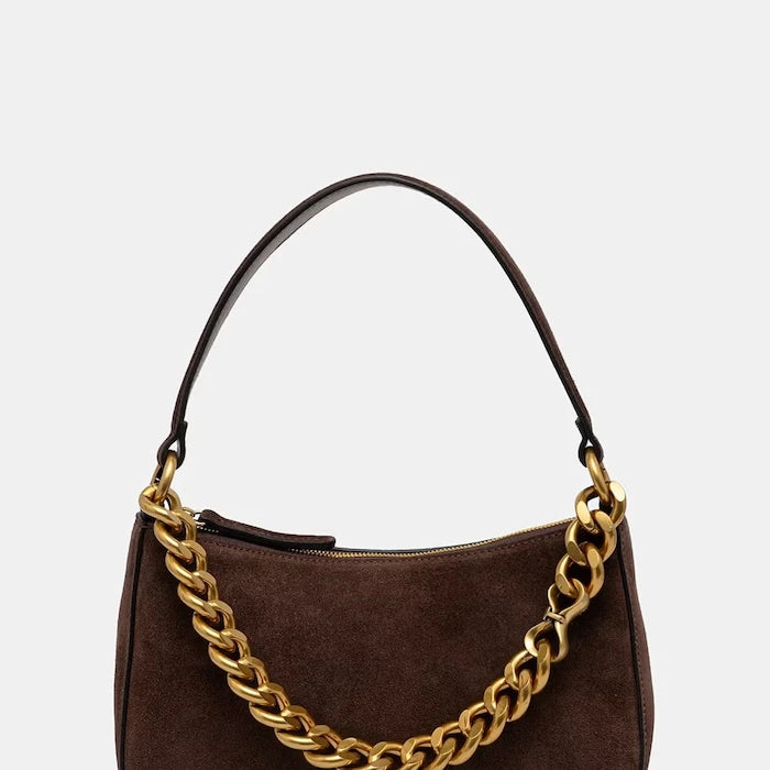 Twinset süet kadın hobo çanta