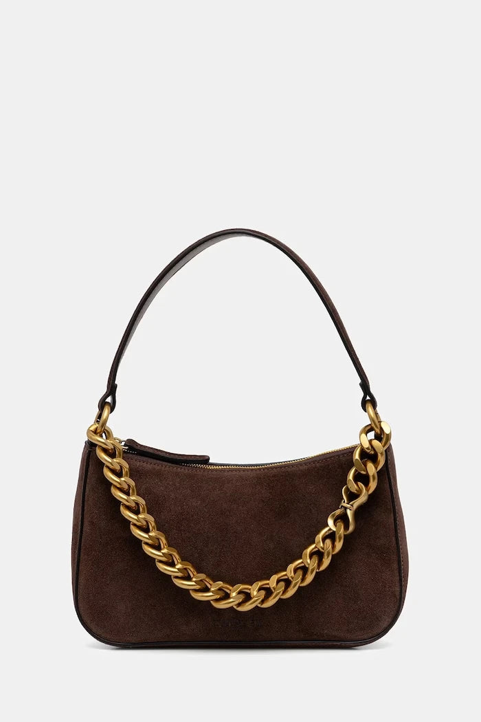 Twinset süet kadın hobo çanta