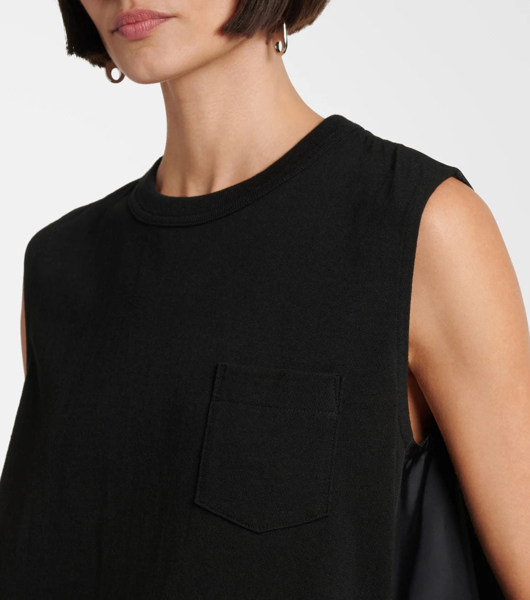 Sacai - Paneled minidress