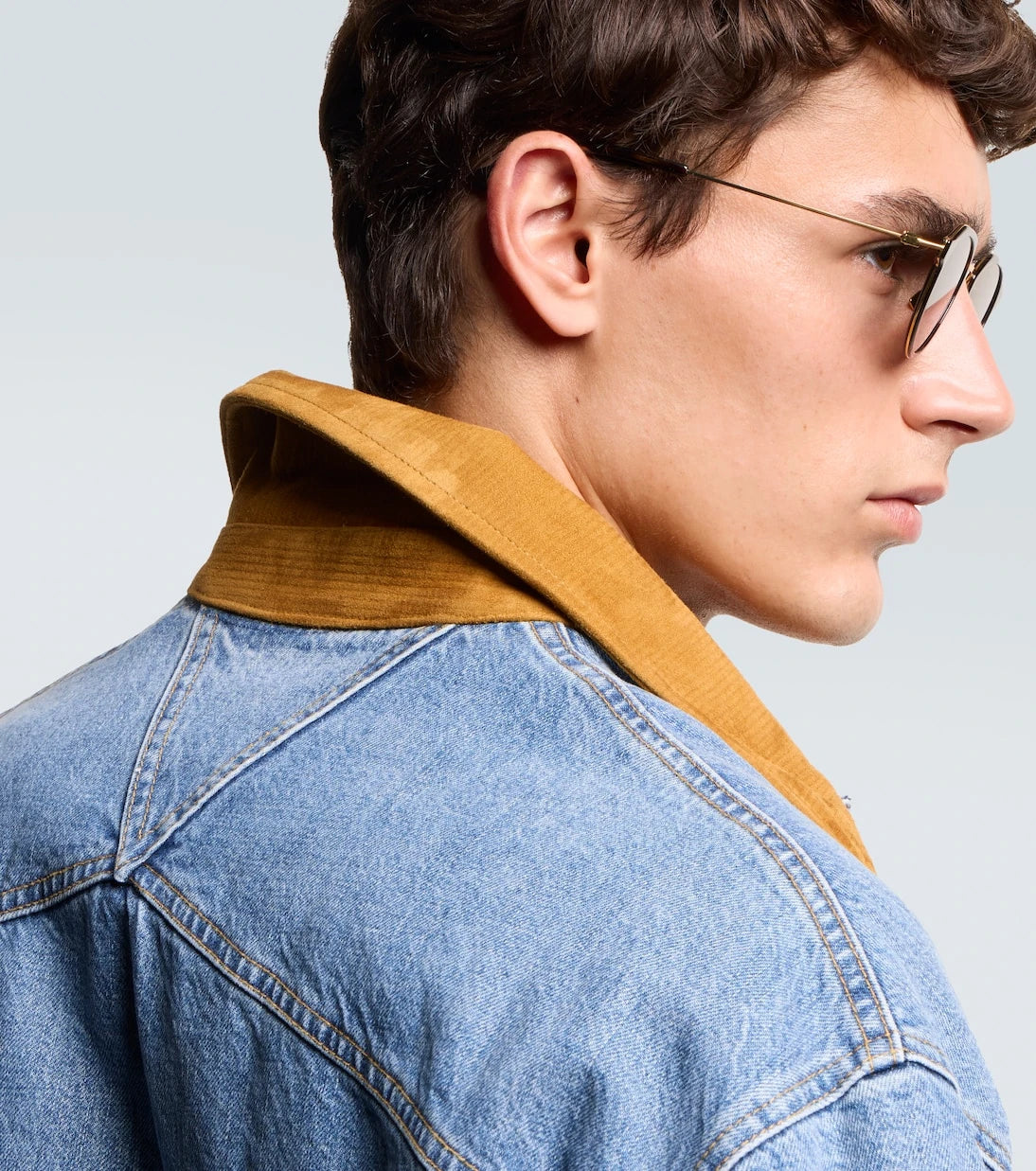 Bottega Veneta - Thin Triangle round sunglasses