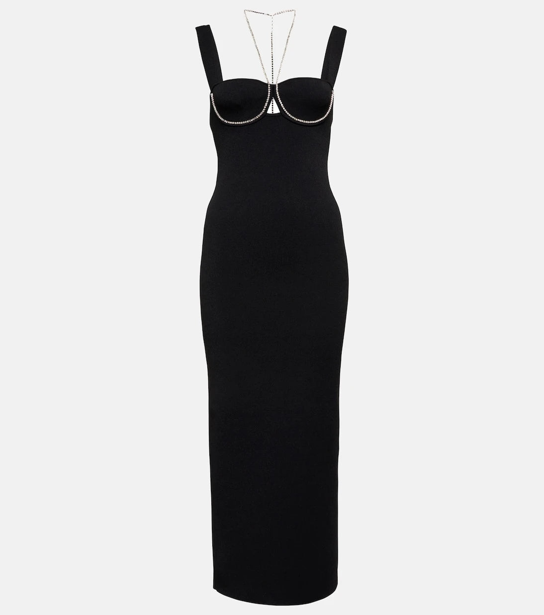 Galvan - Celeste embellished knit midi dress