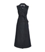 Denim Double-Breasted Midi Dress ULTRAMARINE