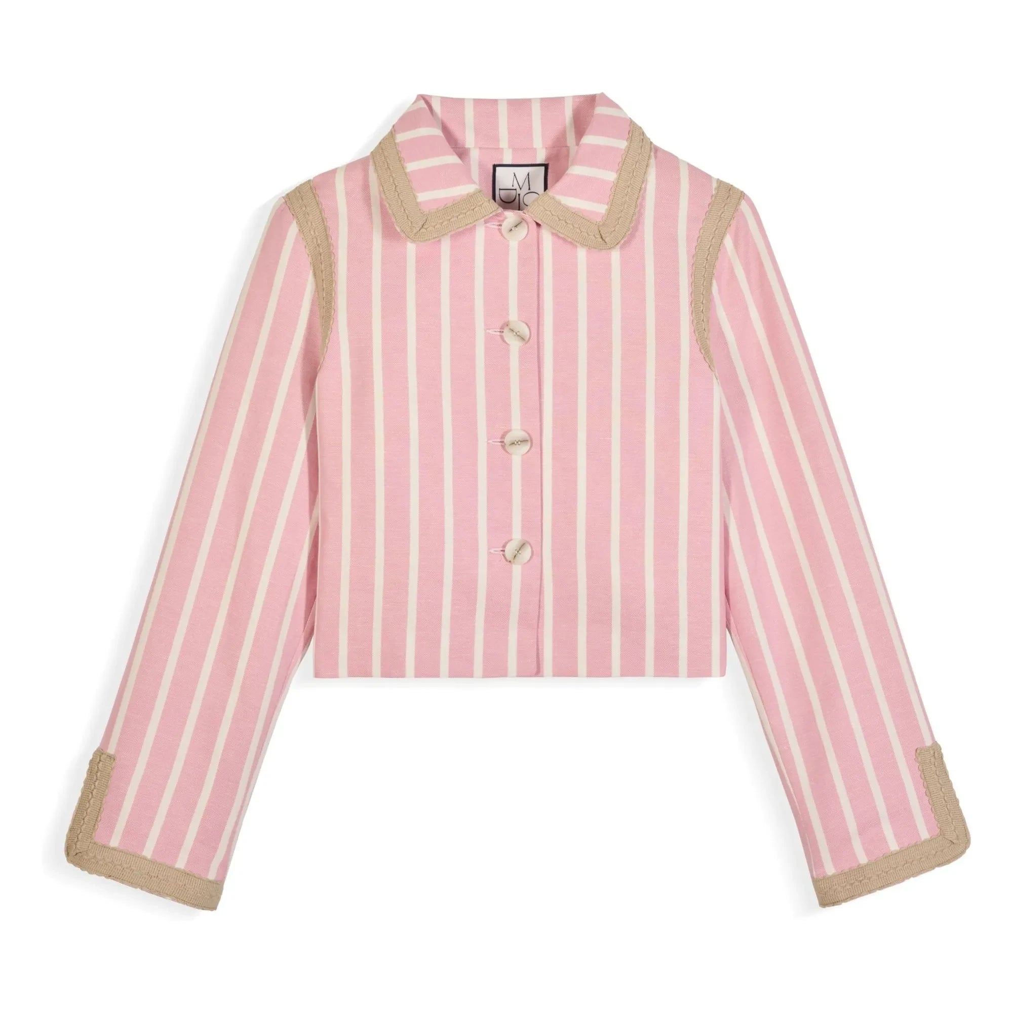 Maria de la Orden - Clover Cotton Stripes Jacket | Pink