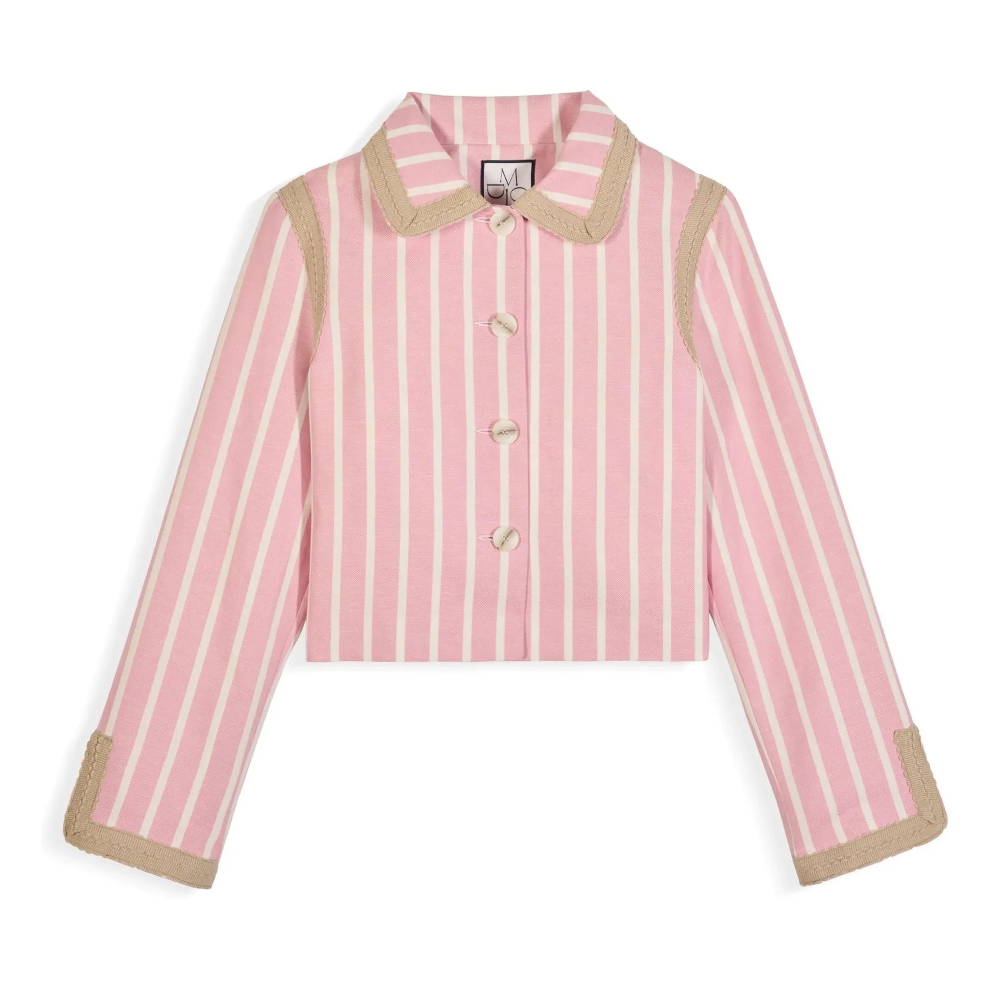 Maria de la Orden - Clover Cotton Stripes Jacket | Pink