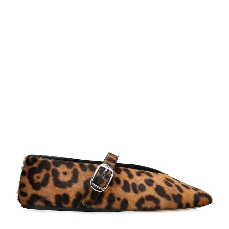 Le Monde Beryl Brown Calf Hair Stella Flats