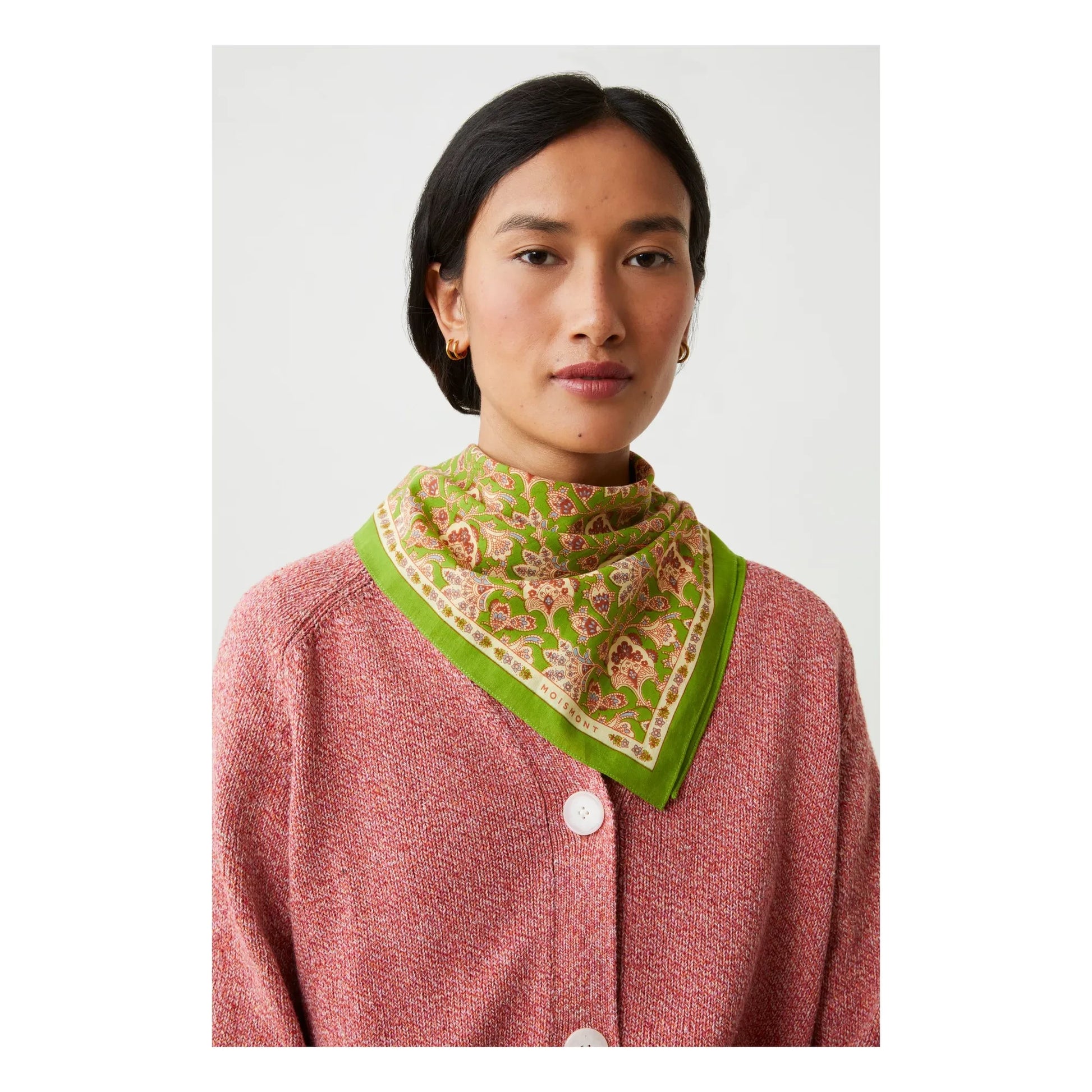Moismont - India scarf N°764 Cotton | Matcha green