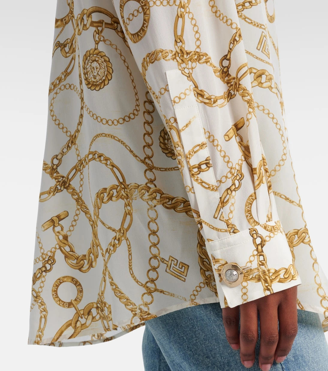 Balmain - Chaînes silk shirt