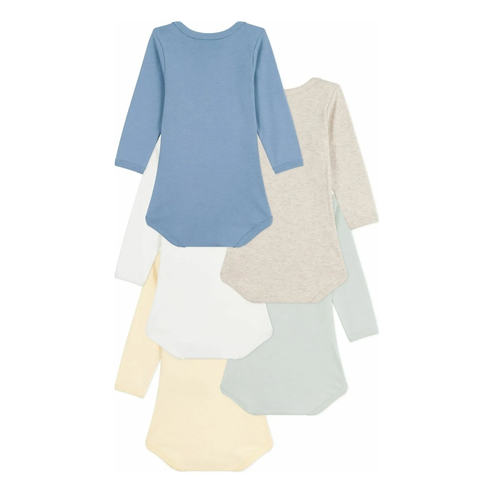 Petit Bateau - Batch 5 Bodies Semainier Organic Cotton | Yellow
