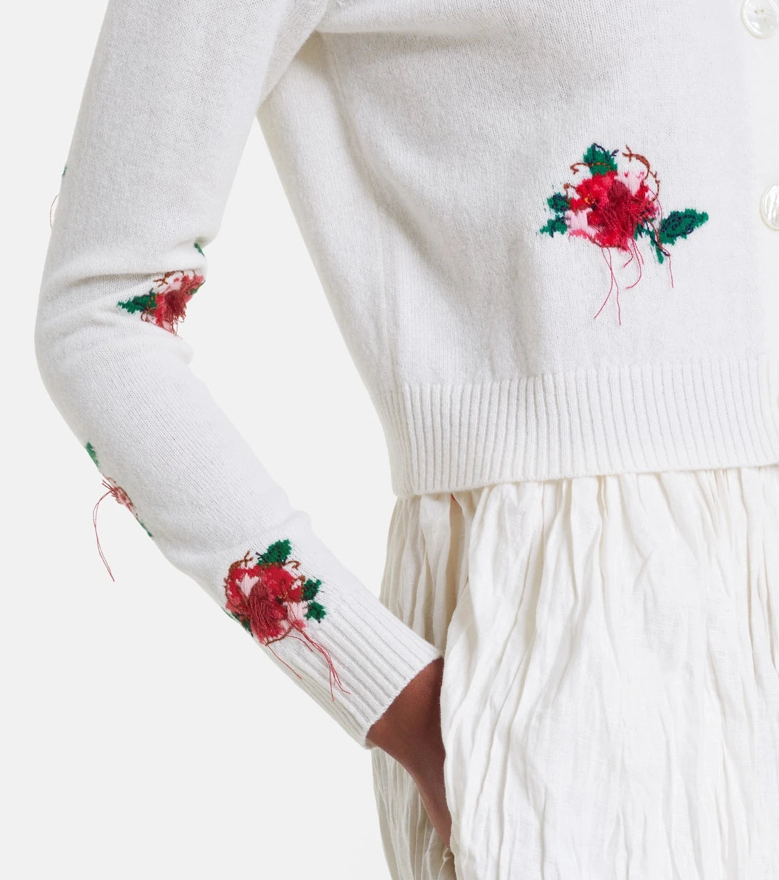 Shushu/Tong - Floral wool cardigan