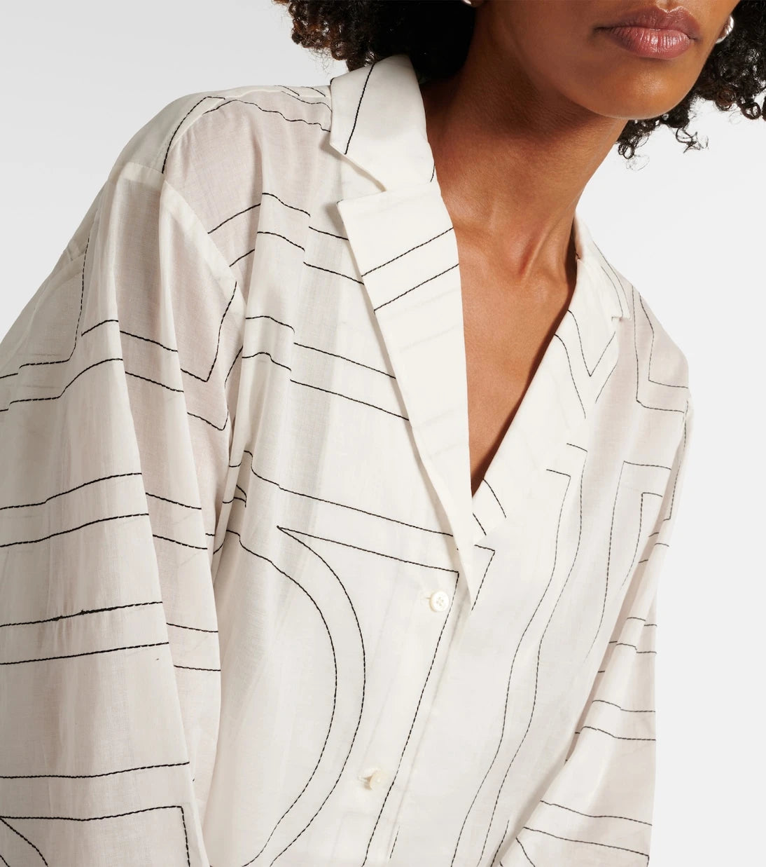 Toteme - Monogram cotton-blend shirt
