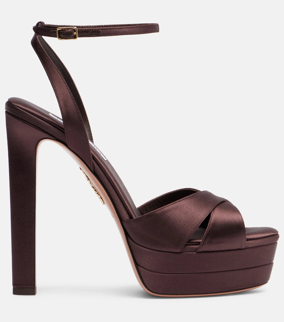 Aquazzura - Divine 130 satin platform sandals