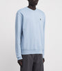 AMI Paris Blue Cotton Logo Sweatshirt