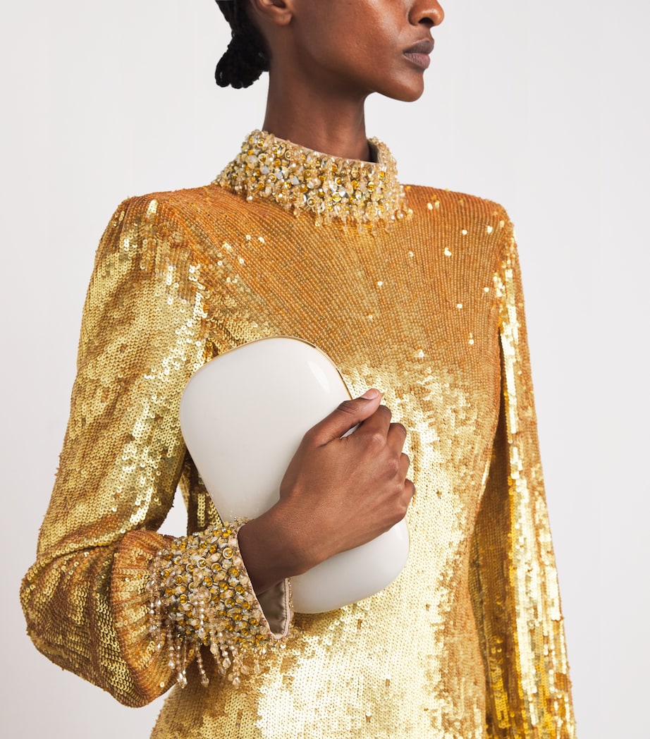 Gold Sequin Embellished Opium Gown