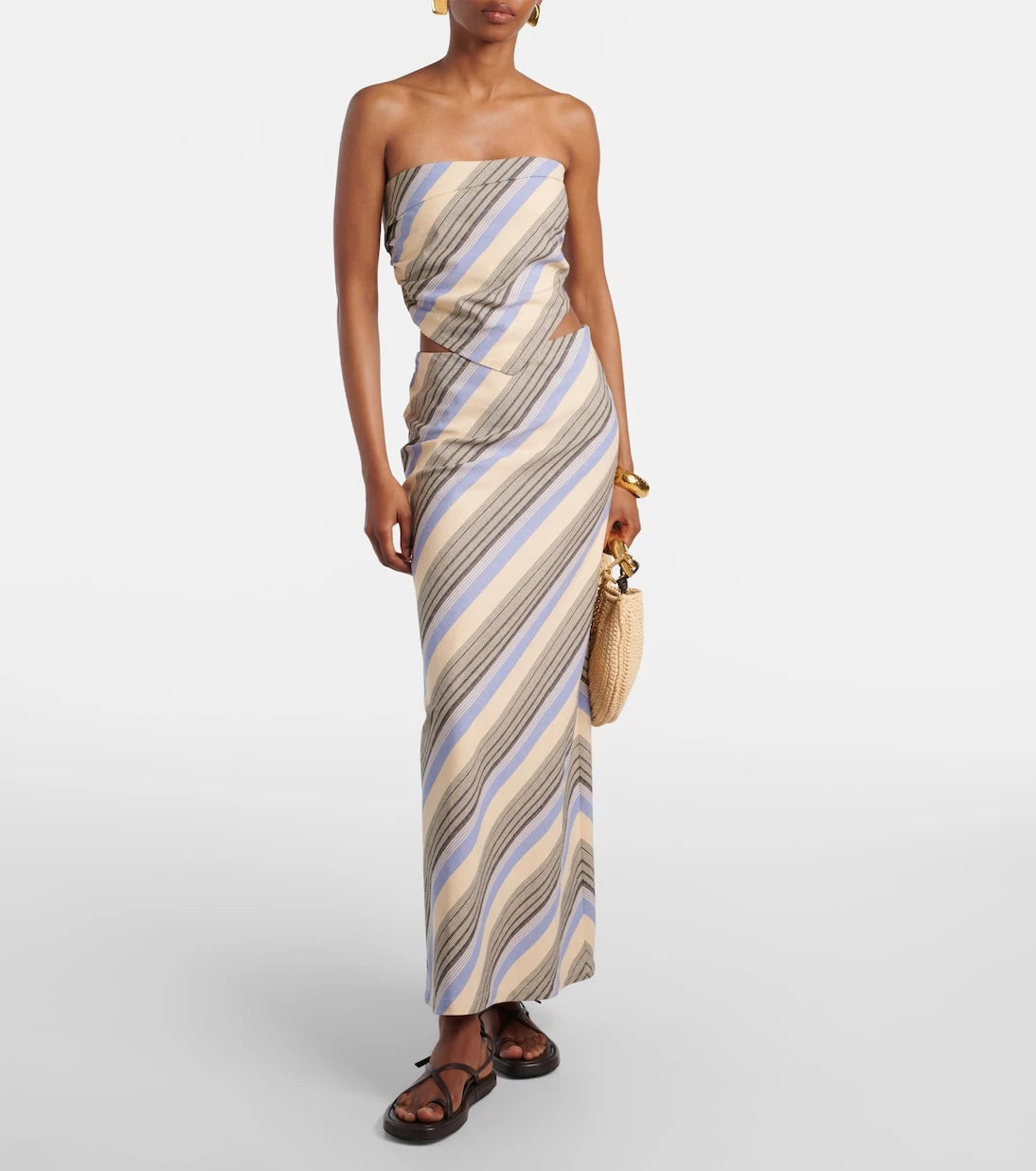 Faithfull - Antibes striped cotton and linen top