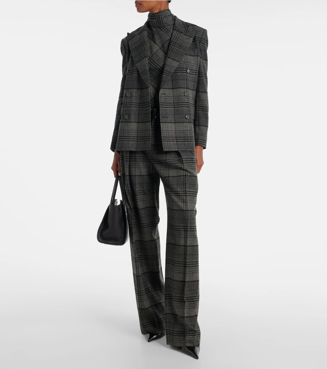 Ralph Lauren Collection - Jody checked wool wide-leg pants