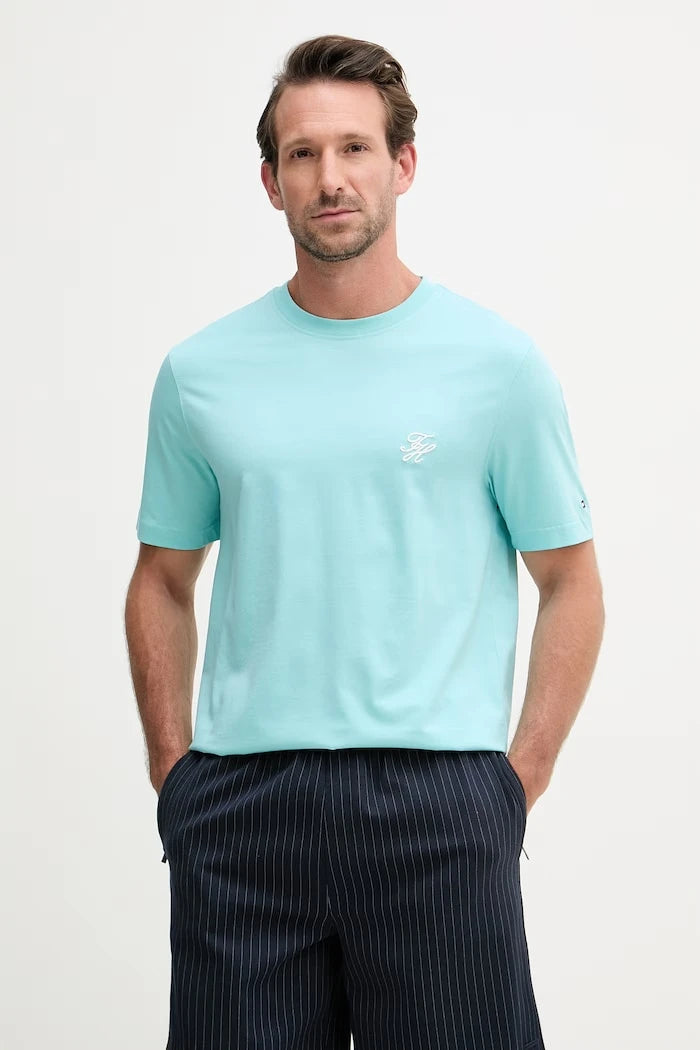 Tommy Hilfiger pamuklu basic erkek tişört SUMMER