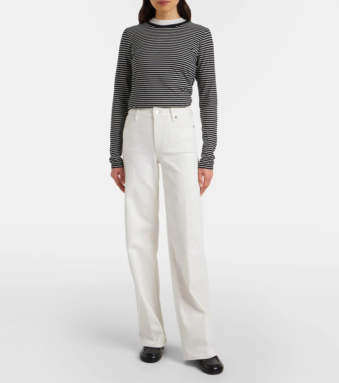 Frame - بنطلون جينز Le Slim Palazzo بقصة أرجل واسعة