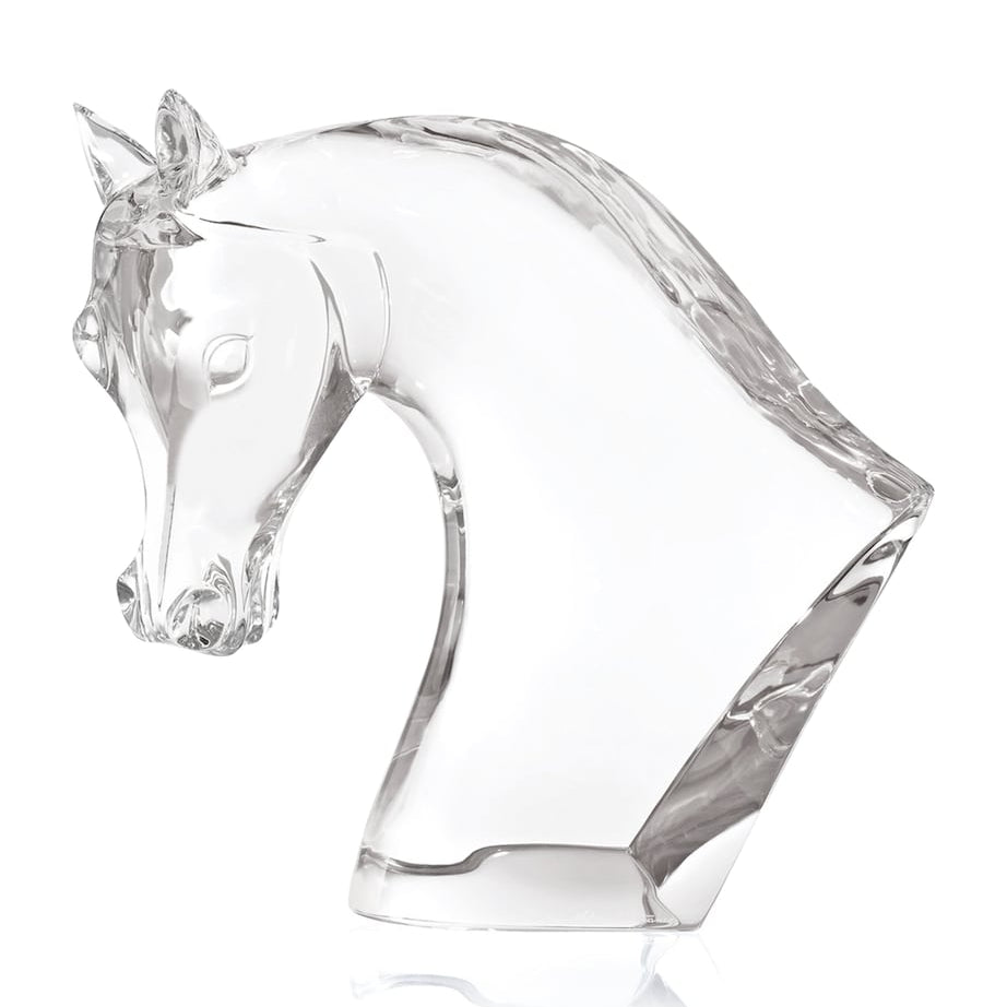 Lalique Crystal Horse Head Sculpture (38cm)