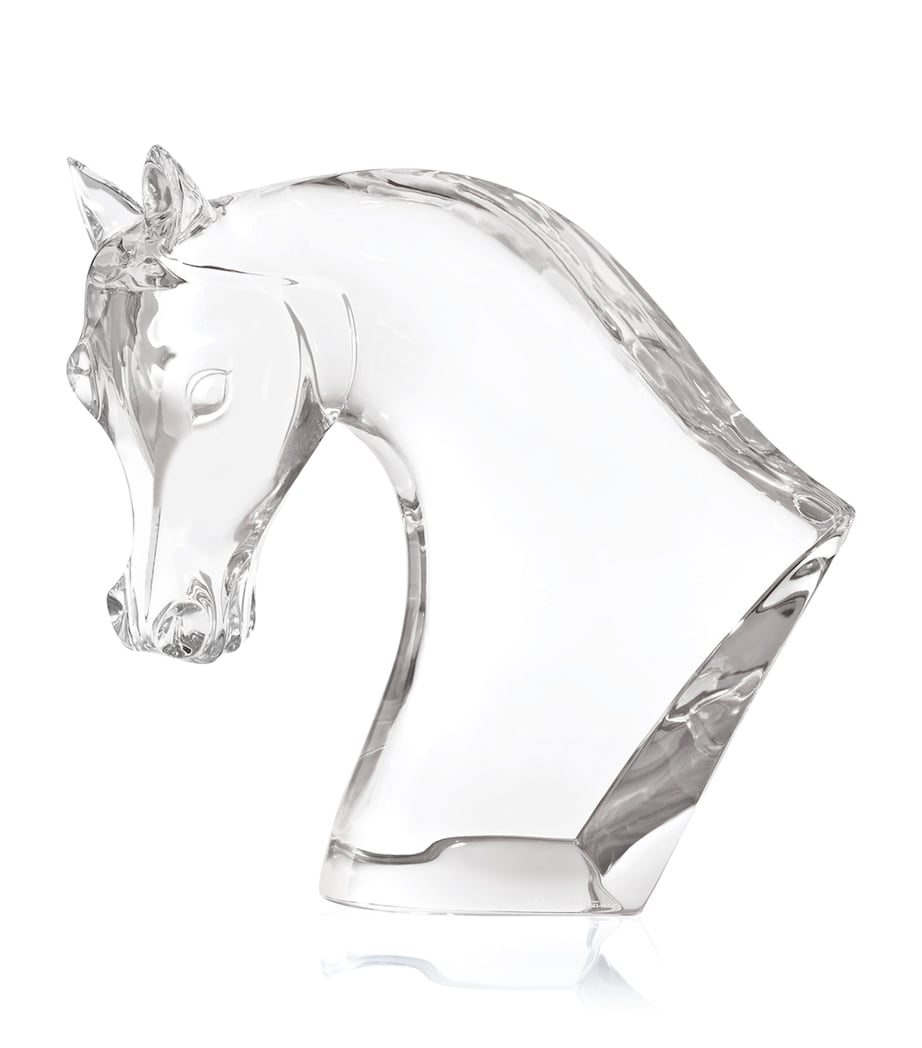 Lalique Crystal Horse Head Sculpture (38cm)