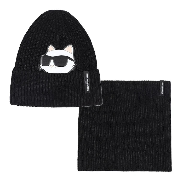 Детски шапка и кръгъл шал Karl Lagerfeld