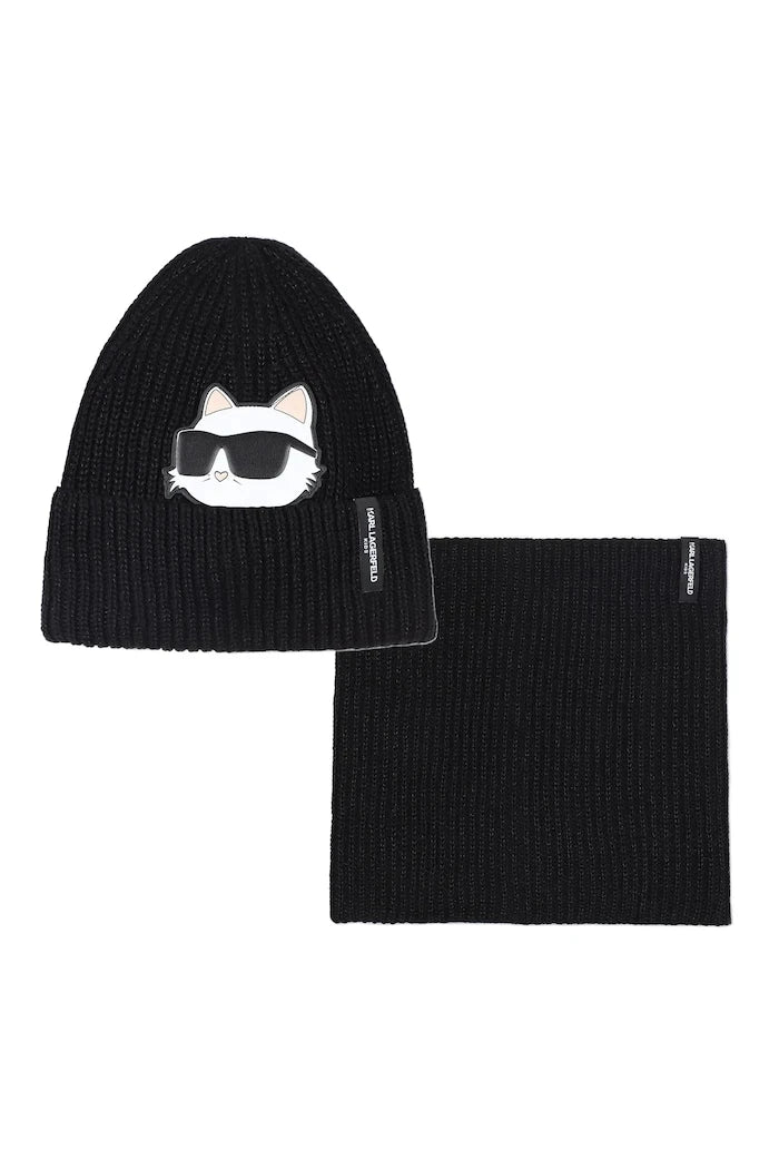 Детски шапка и кръгъл шал Karl Lagerfeld