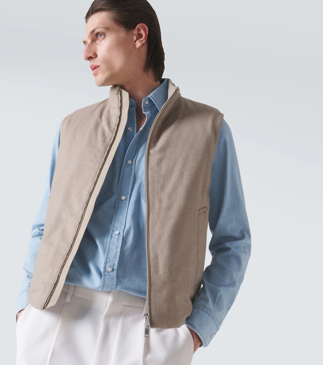 Zegna - قميص دينم ويسترن