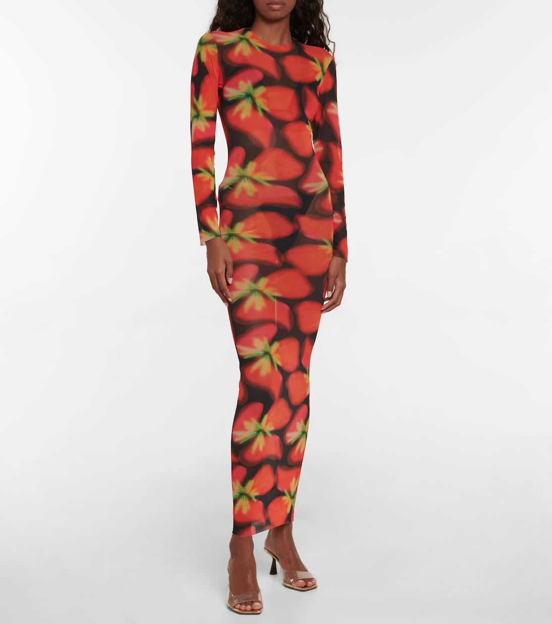 Louisa Ballou - High Tide printed mesh dress