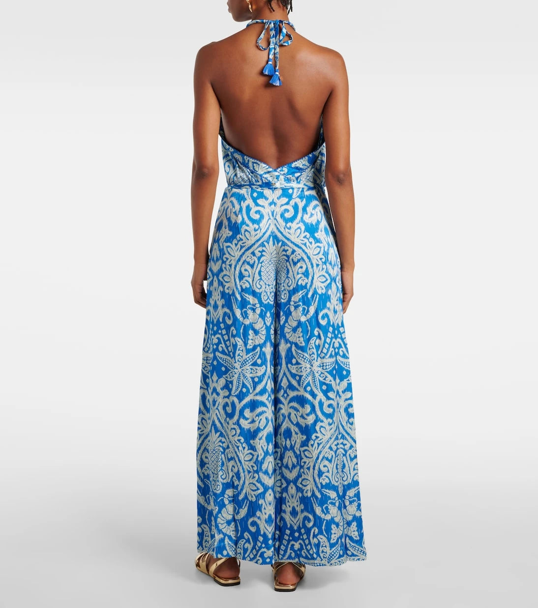 Poupette St Barth - Clea high-rise printed wide-leg pants