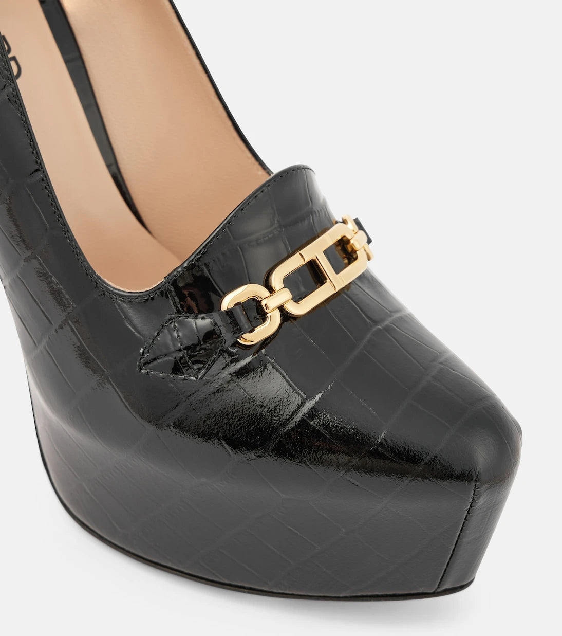 Tom Ford - Croc-effect patent leather platform pumps