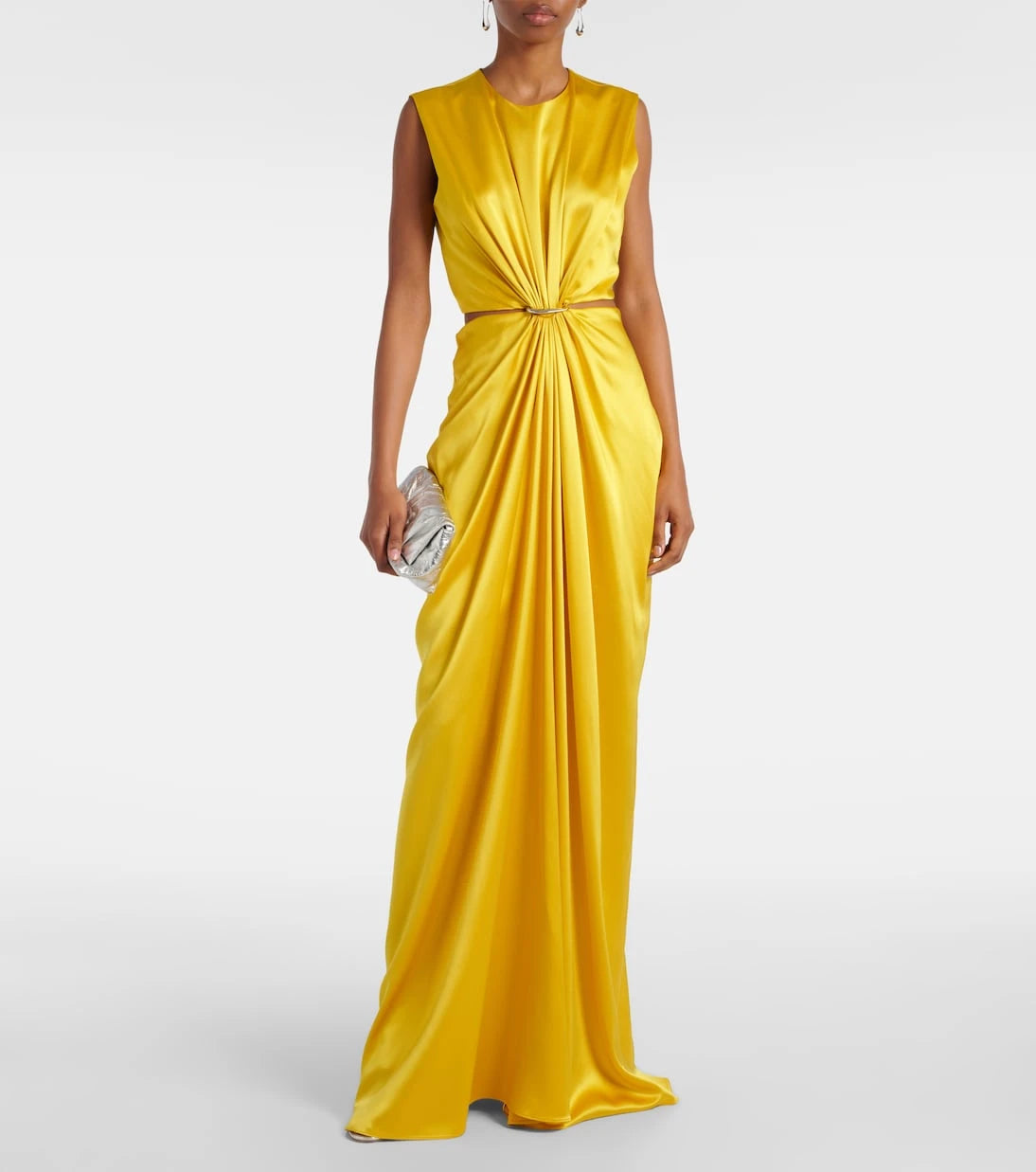 Max Mara - Panaro draped cutout silk maxi dress