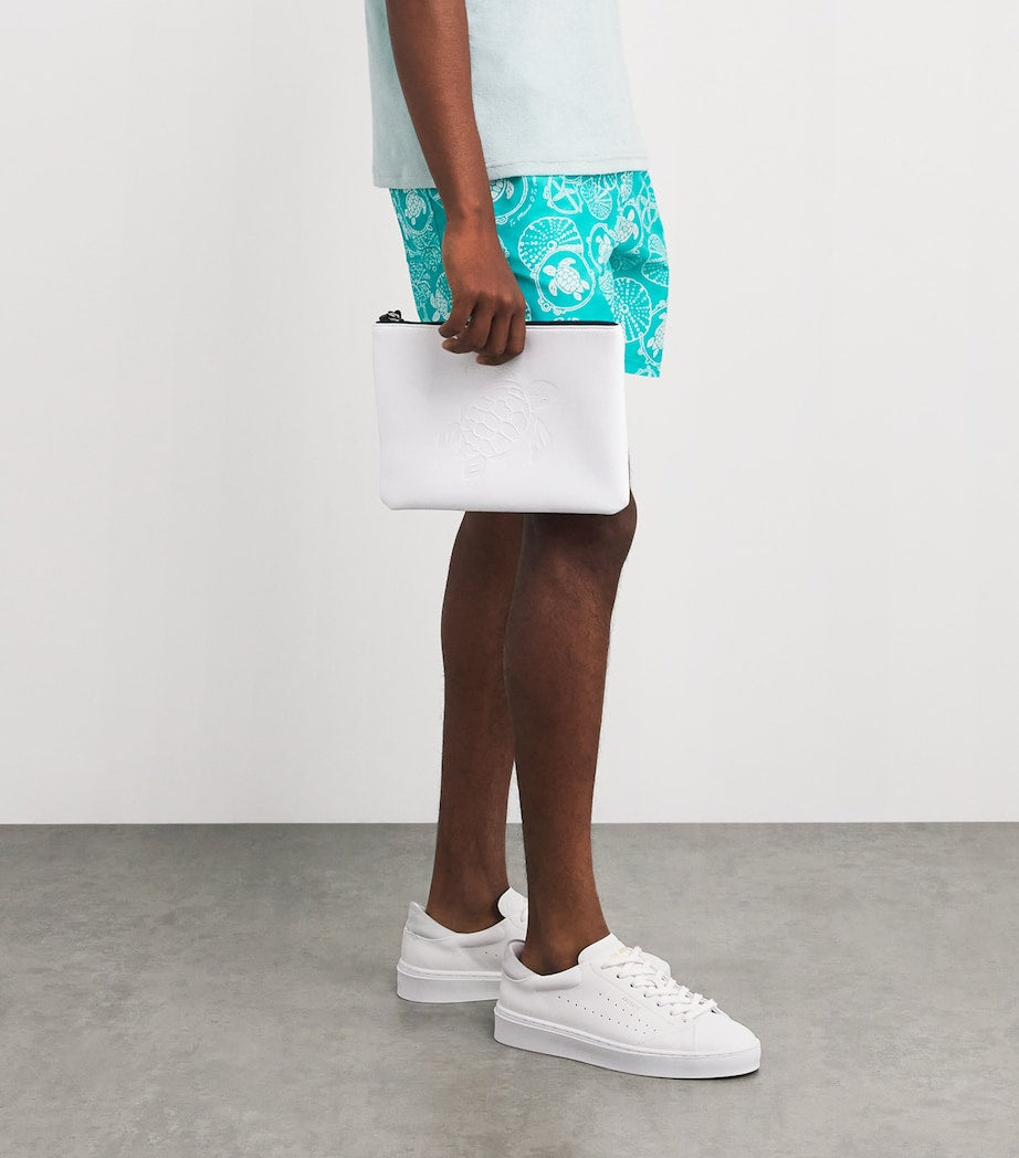 White Neoprene Zipped Pool Pouch