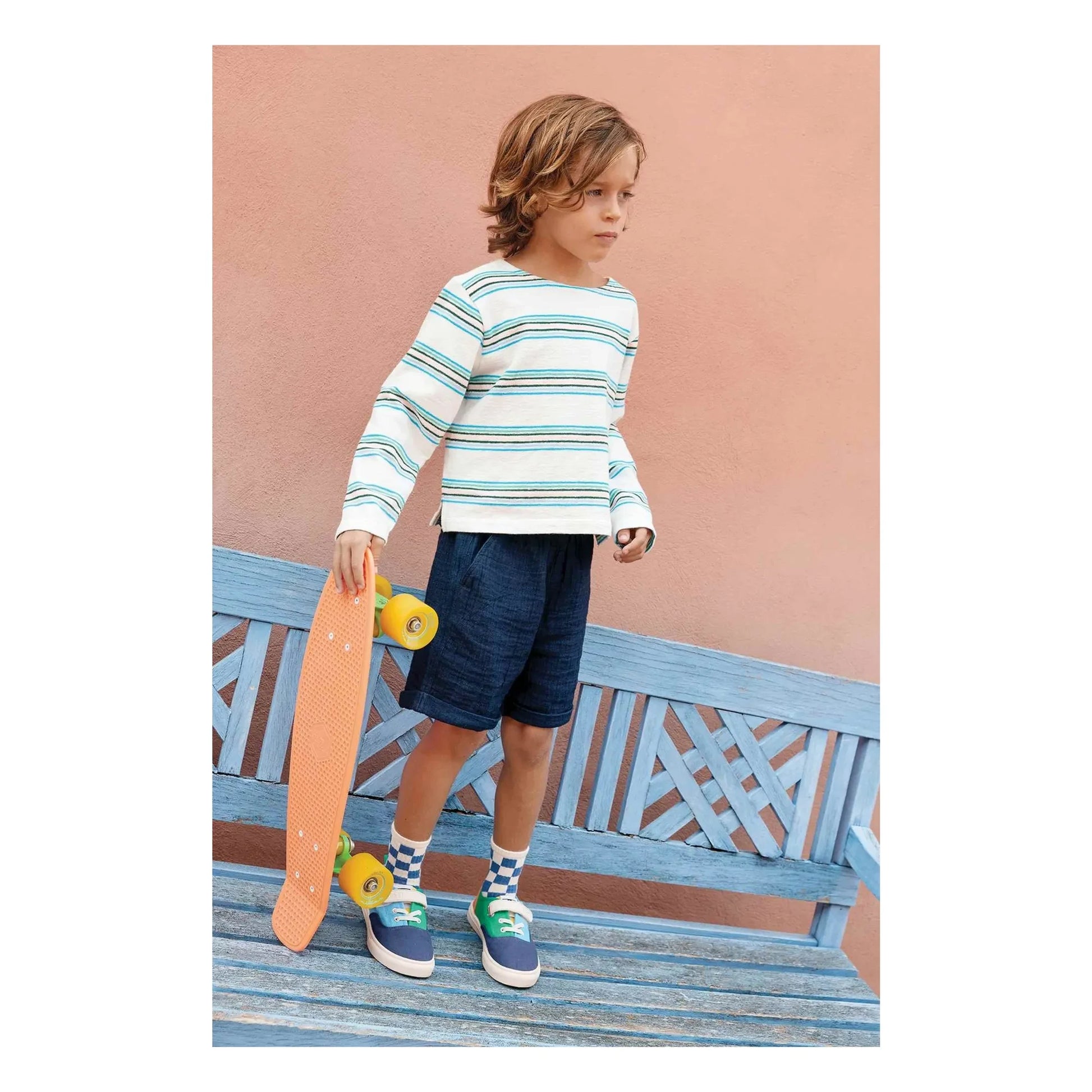 Bonton - Board Easy Lace-up Sneakers | Navy blue