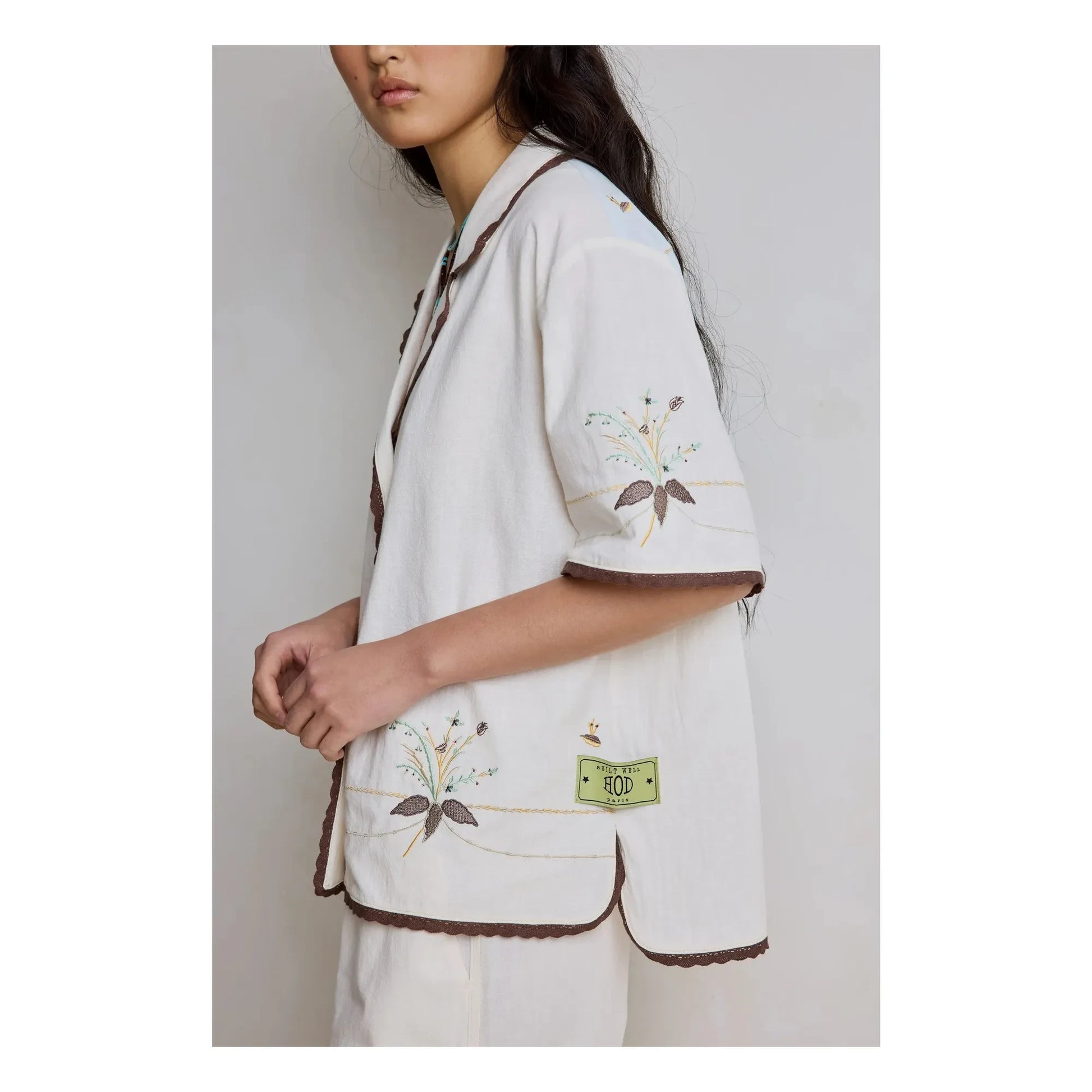Hod - Cotton Capri shirt | Cream