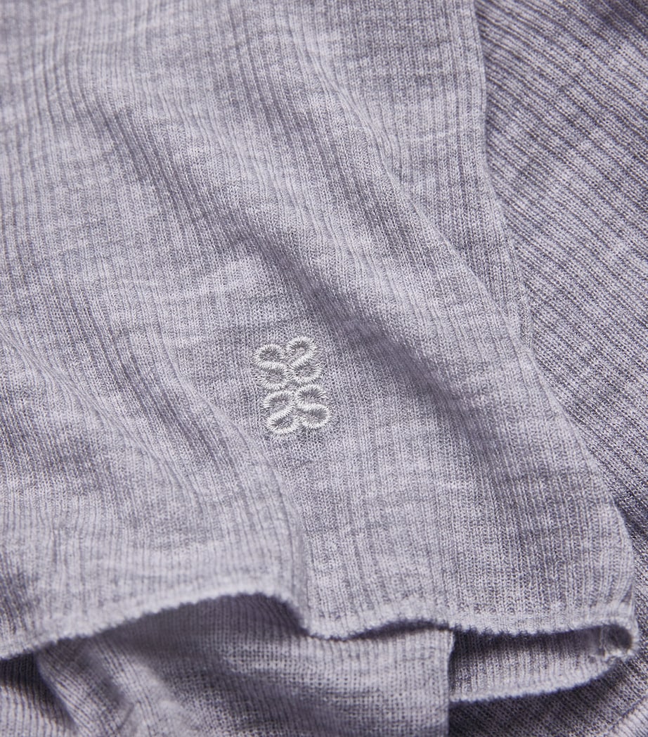 Sandro Paris Black Wool Layered Long-Sleeve Top